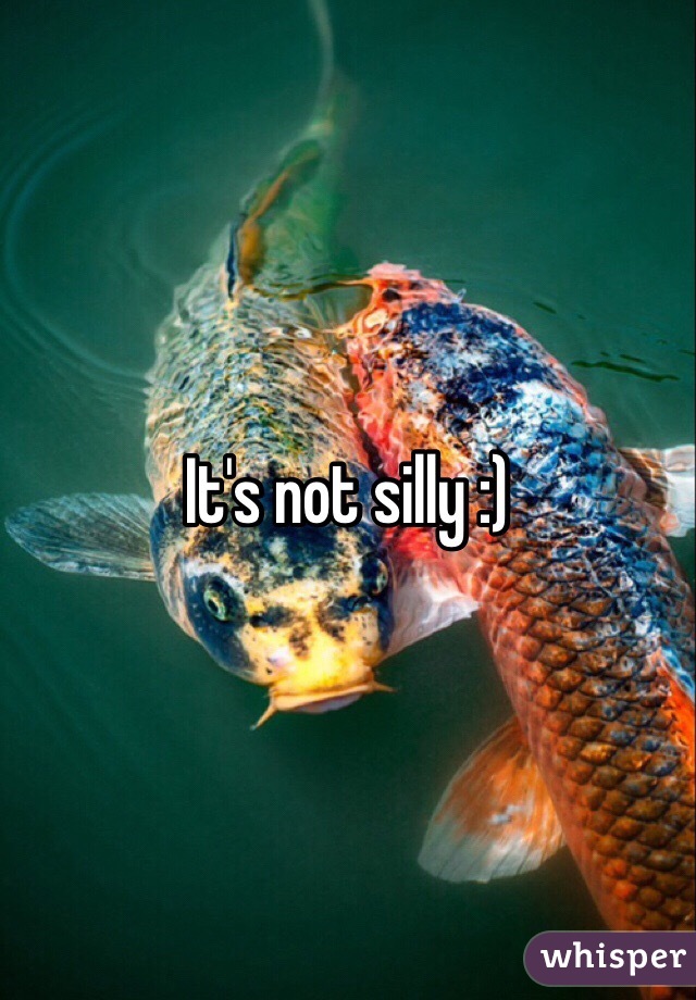 It's not silly :)