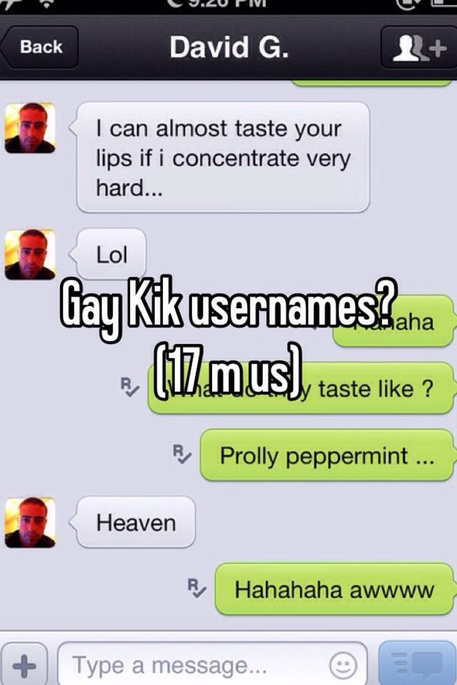 Usernames gay kik Find hot
