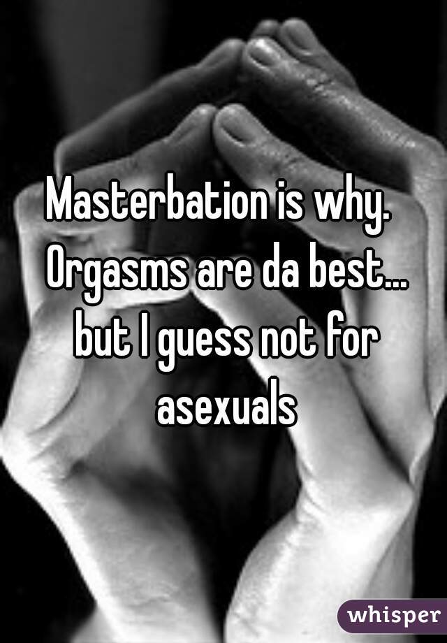 Masterbation is why.  Orgasms are da best... but I guess not for asexuals