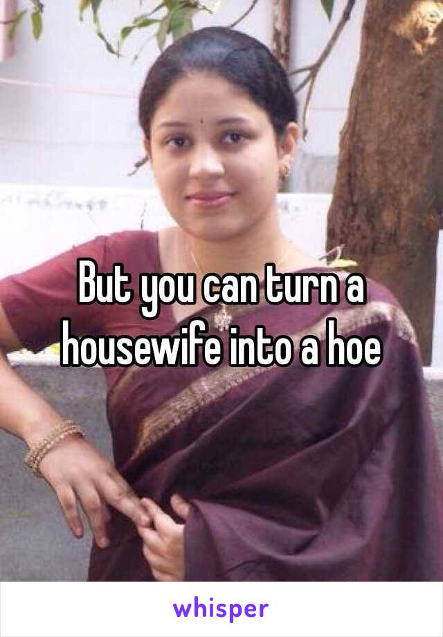 But you can turn a housewife into a hoe 