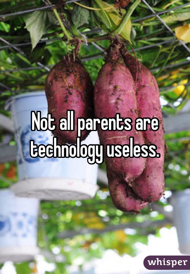 Not all parents are technology useless. 