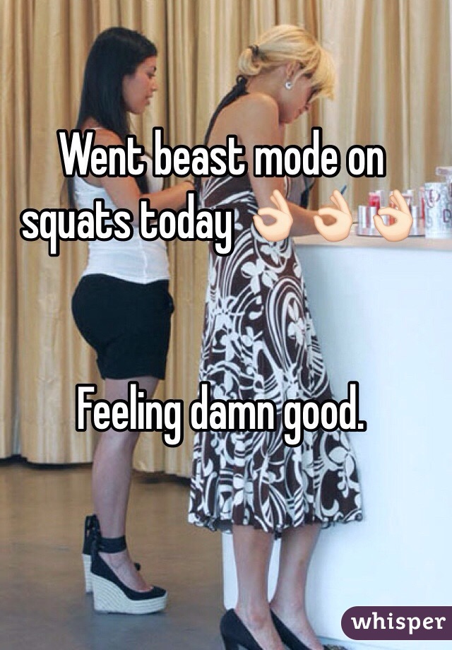 Went beast mode on squats today 👌🏻👌🏻👌🏻


Feeling damn good.