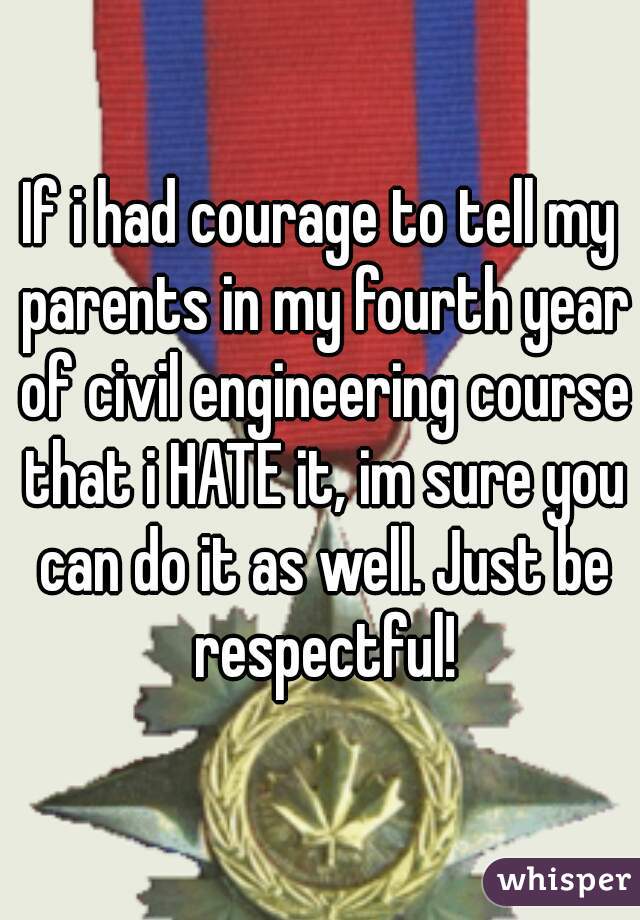 If i had courage to tell my parents in my fourth year of civil engineering course that i HATE it, im sure you can do it as well. Just be respectful!