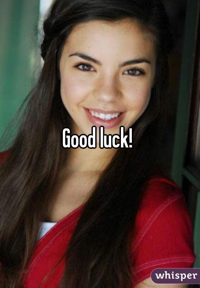 Good luck! 