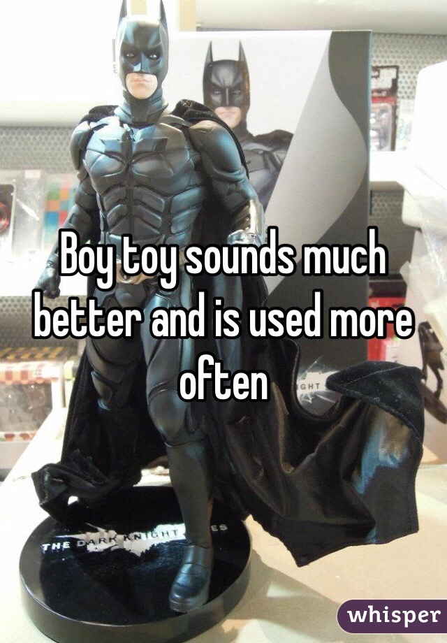 Boy toy sounds much better and is used more often 