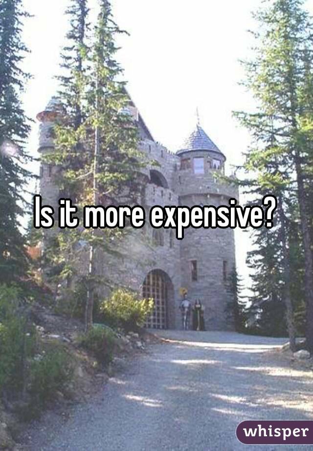 Is it more expensive?