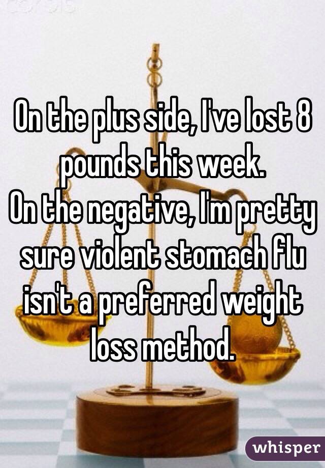 how much weight loss stomach flu