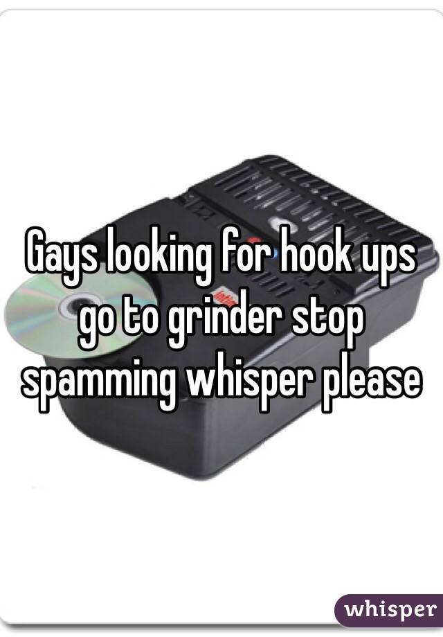 Gays looking for hook ups go to grinder stop spamming whisper please