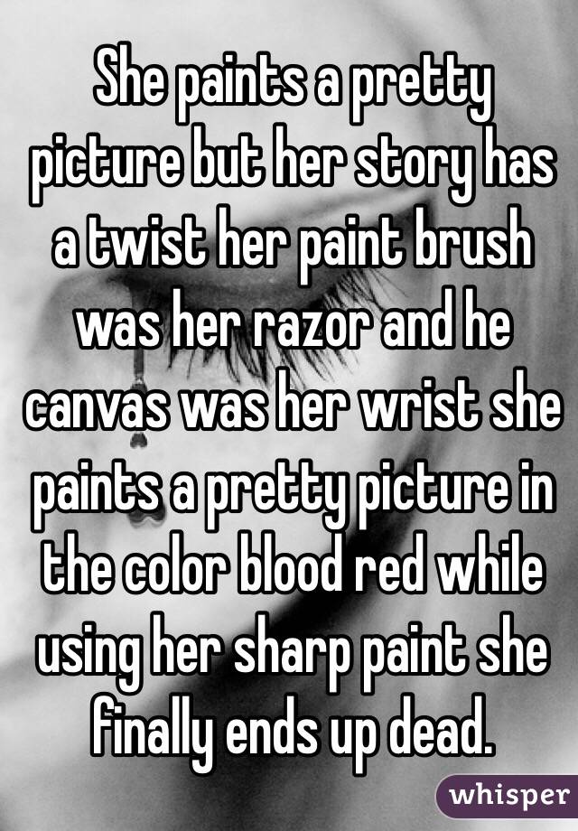 she paints a pretty picture poem