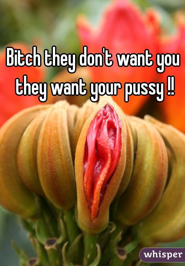 Bitch they don't want you they want your pussy !!