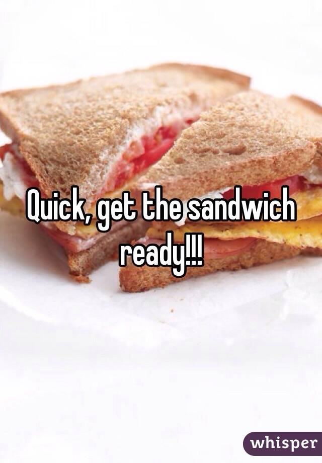 Quick, get the sandwich ready!!!