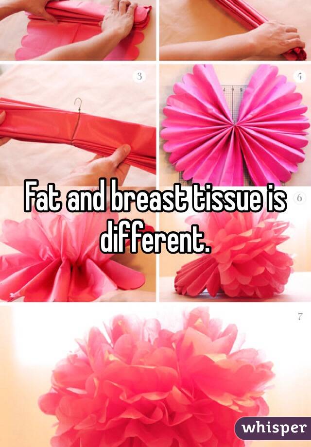 Fat and breast tissue is different.