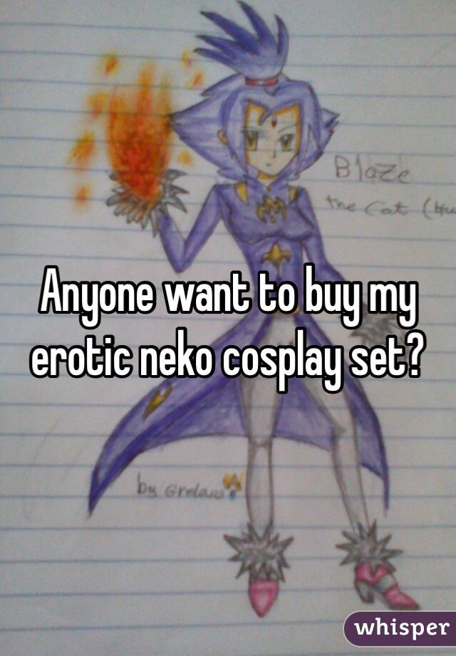 Anyone want to buy my erotic neko cosplay set?