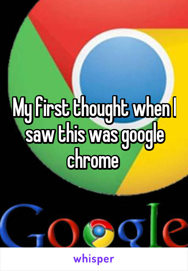 My first thought when I saw this was google chrome 