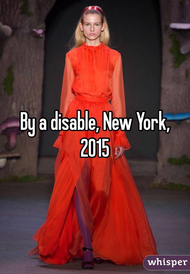 By a disable, New York, 2015