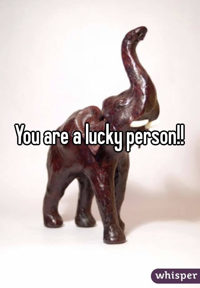 You are a lucky person!!