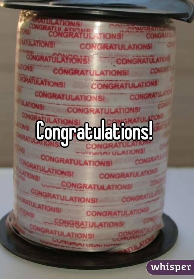 Congratulations! 