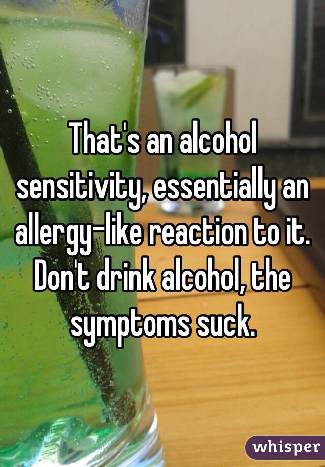 That's an alcohol sensitivity, essentially an allergy-like reaction to it. Don't drink alcohol, the symptoms suck.