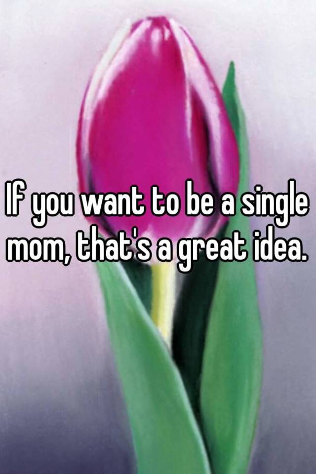 if-you-want-to-be-a-single-mom-that-s-a-great-idea