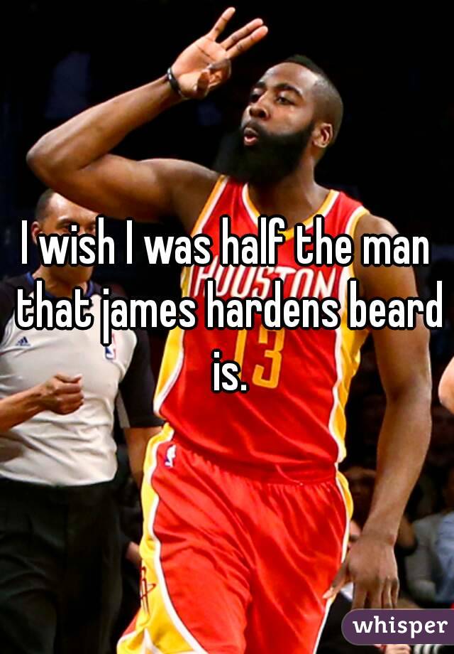 I wish I was half the man that james hardens beard is.