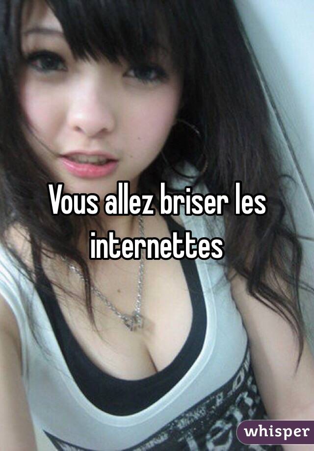 Vous allez briser les internettes