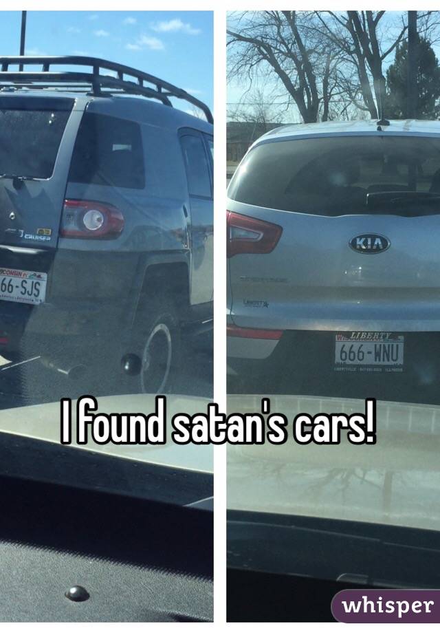 I found satan's cars!