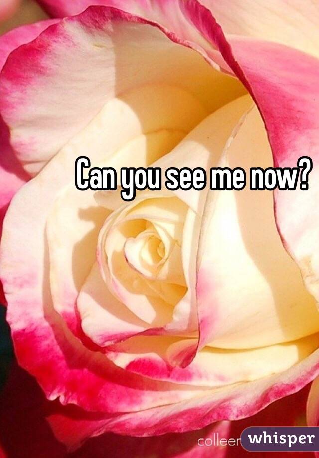 Can you see me now?

