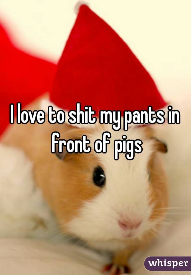 I love to shit my pants in front of pigs