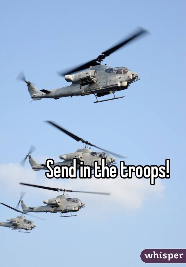 Send in the troops!