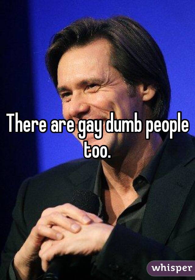 There are gay dumb people too.