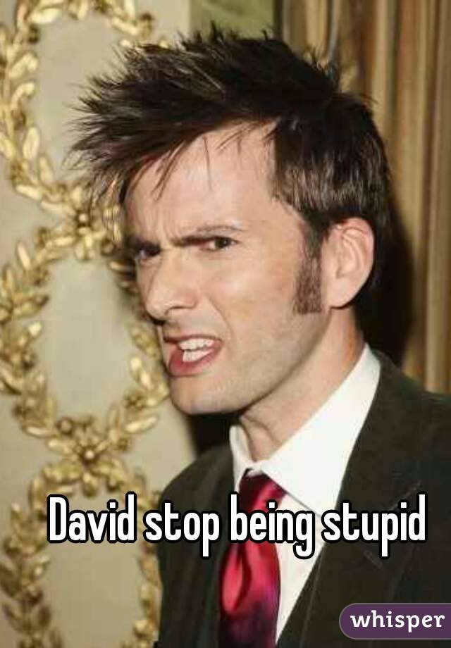 David stop being stupid 