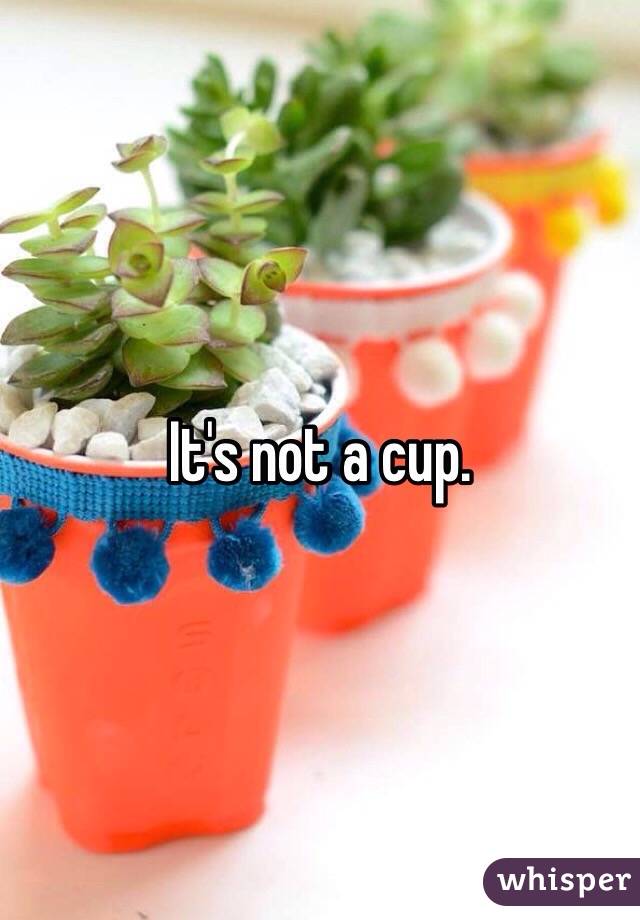 It's not a cup. 