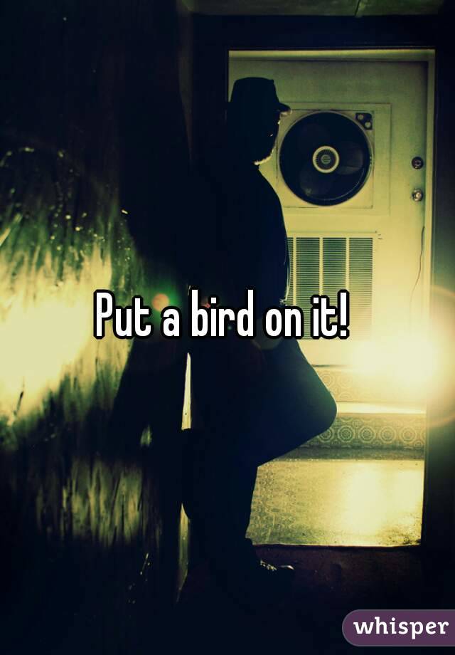 Put a bird on it! 