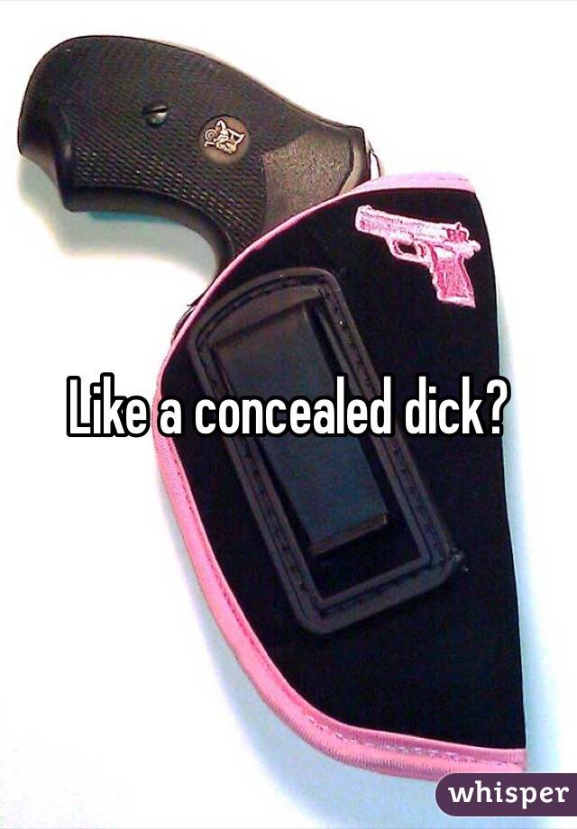 Like a concealed dick?