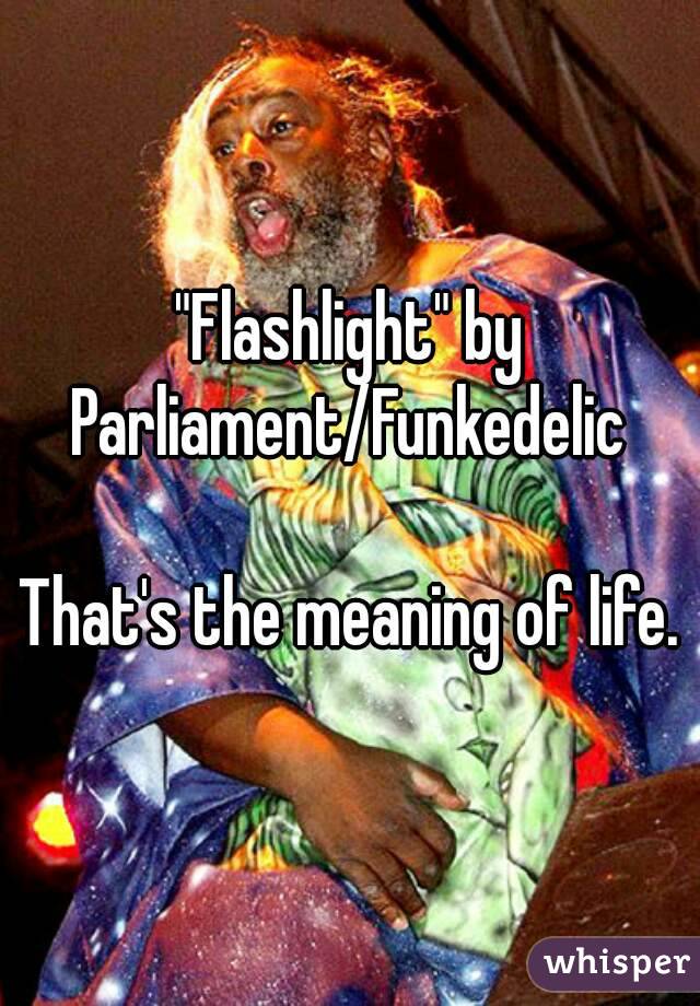 "Flashlight" by
Parliament/Funkedelic

That's the meaning of life.