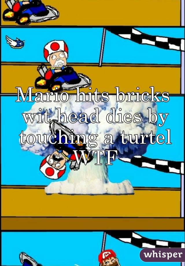 Mario hits bricks wit head dies by touching a turtel WTF