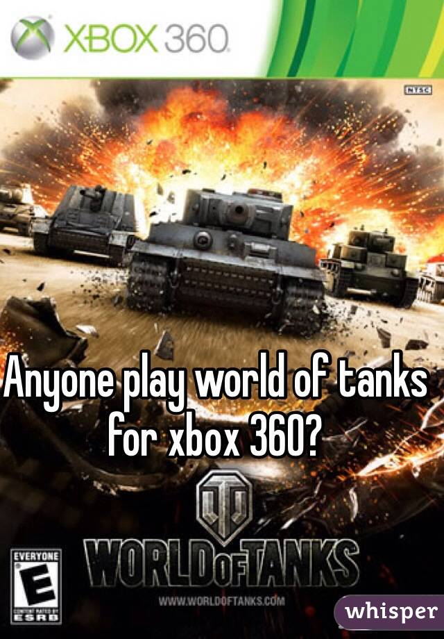 Anyone play world of tanks for xbox 360?