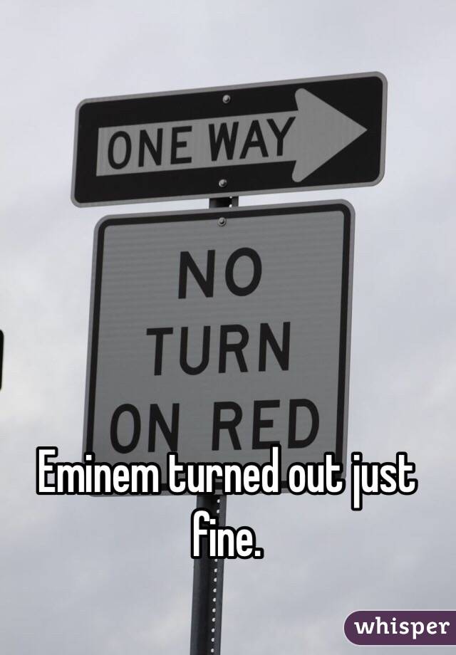 Eminem turned out just fine.