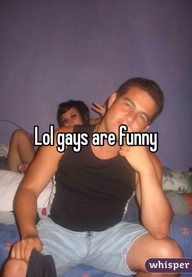 Lol gays are funny 