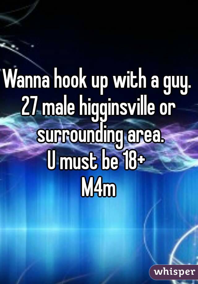Wanna hook up with a guy. 
27 male higginsville or surrounding area.
U must be 18+ 
M4m