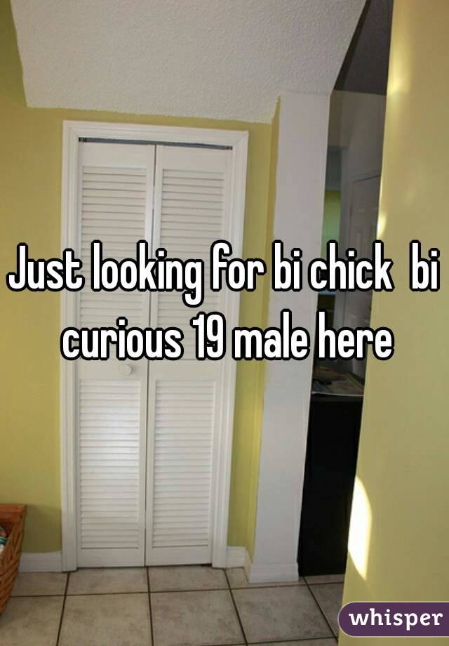 Just looking for bi chick  bi curious 19 male here
