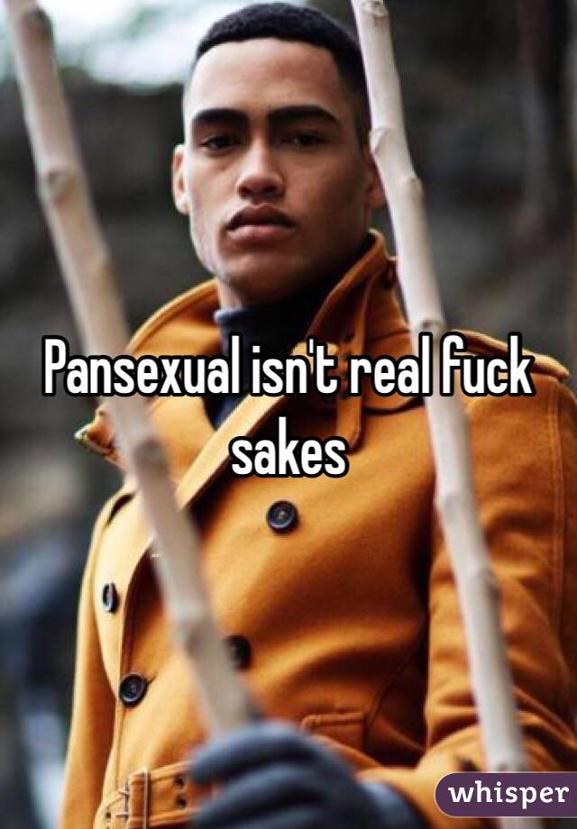 Pansexual isn't real fuck sakes  