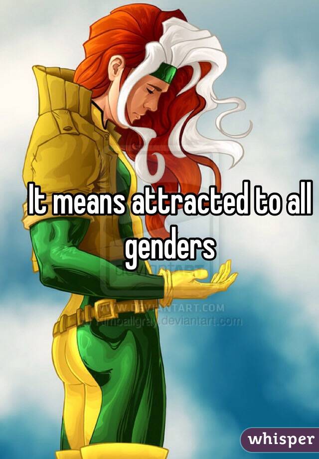 It means attracted to all genders