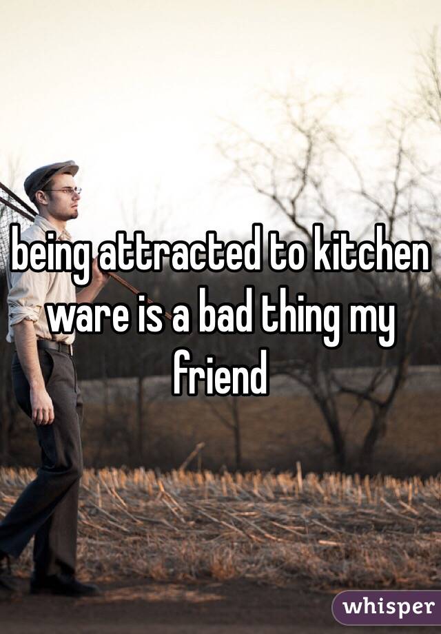 being attracted to kitchen ware is a bad thing my friend