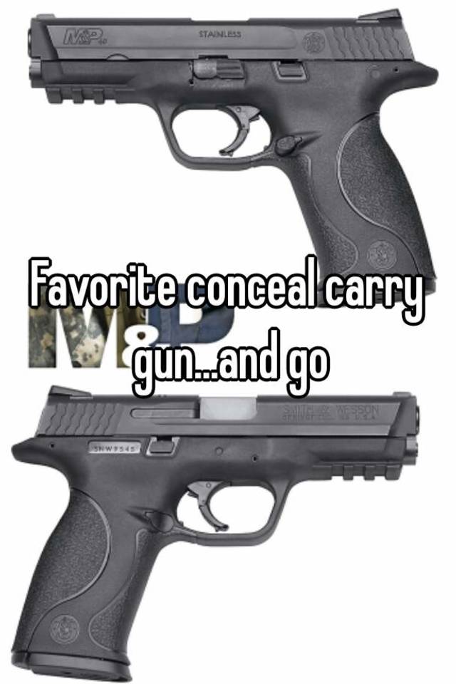 Favorite conceal carry gun...and go