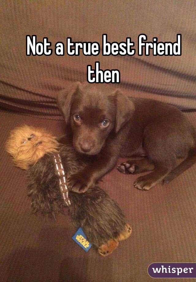 Not a true best friend then