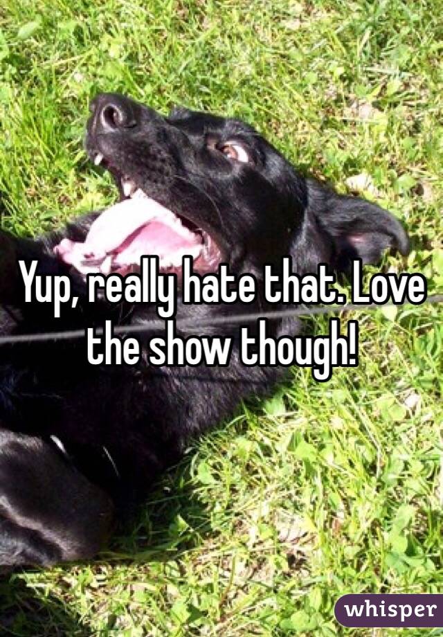 Yup, really hate that. Love the show though! 