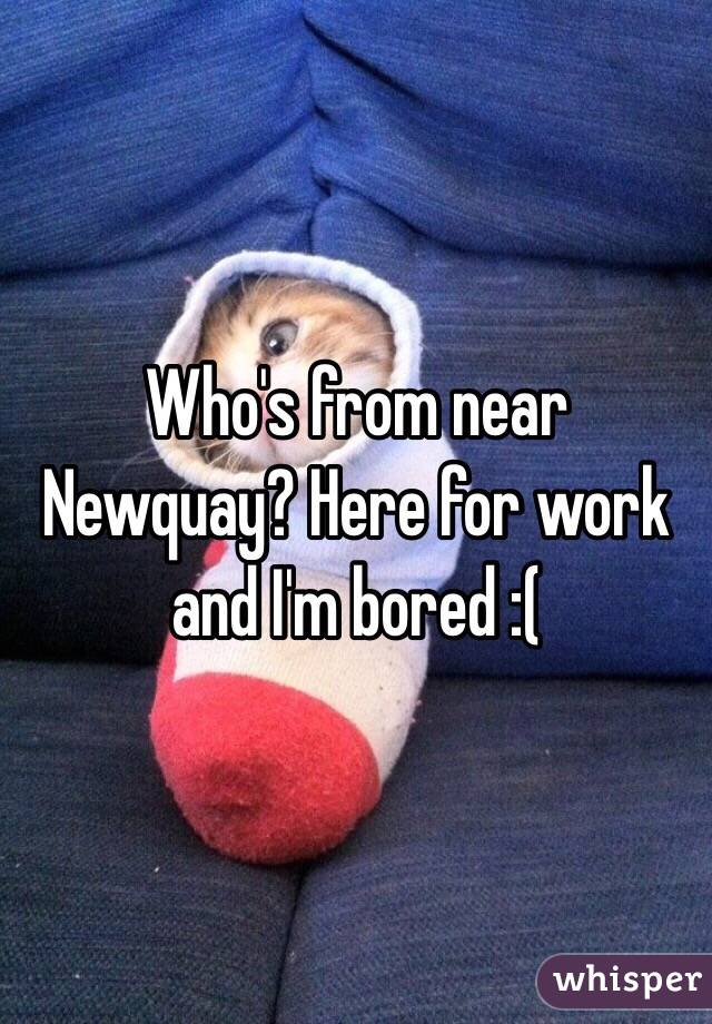 Who's from near Newquay? Here for work and I'm bored :( 