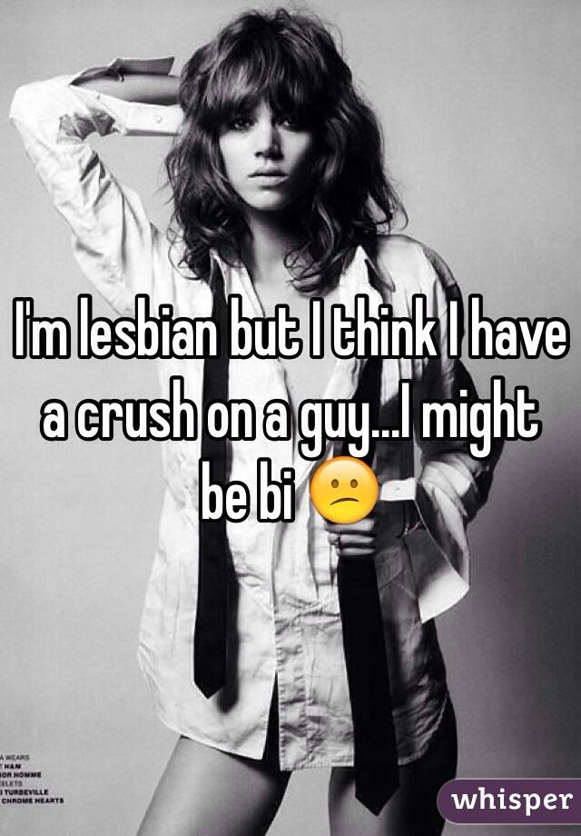 I'm lesbian but I think I have a crush on a guy...I might be bi 😕
