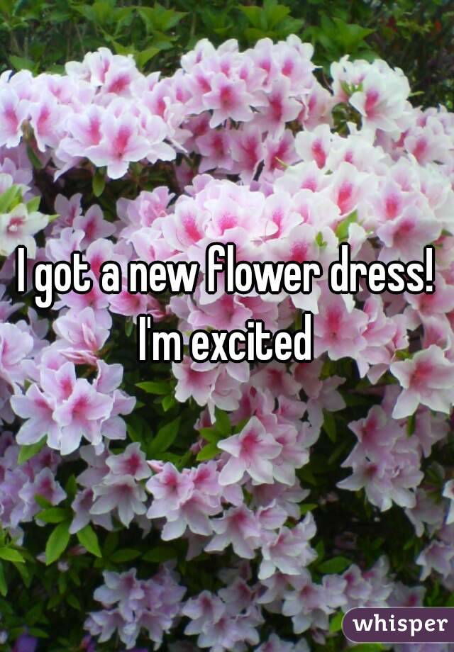 I got a new flower dress! I'm excited 